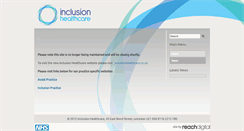 Desktop Screenshot of inclusion-healthcare.co.uk