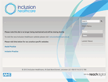 Tablet Screenshot of inclusion-healthcare.co.uk